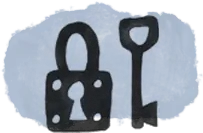 Illustration of lock and key